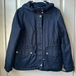 Zara Two-in one trafaluc outerwear Jacket Hoodie Navy Small